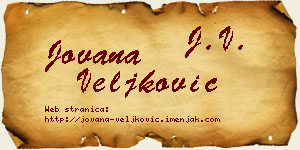 Jovana Veljković vizit kartica